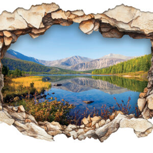 3D Mountain Escape Wall Sticker